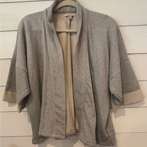 LOFT NWT Gray Shrug Sweater with Elegant Draping